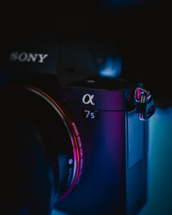 Black and Purple Sony Camera Black and Purple Sony Camera