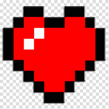 Black and red heart, Minecraft: Pocket Edition Video game Heart The Legend of Zelda, 8 BIT transparent background PNG clipart
