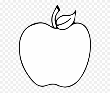 Black And White Apple Drawing Clip Art - White Apple Clipart