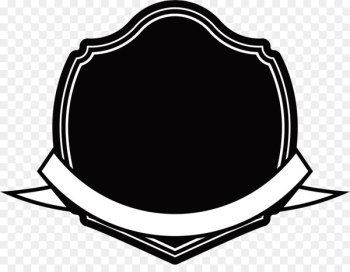 Black and white - Black shield ribbon Black and white - Black shield ribbon