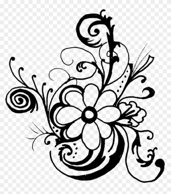 Black And White Clip Art Flowers Pictures Image - Black And White Flower Clipart