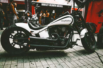 Black And White Cruiser Motorcycle Black And White Cruiser Motorcycle