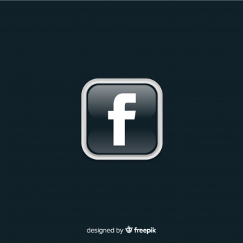 Black and white facebook symbol Black and white facebook symbol