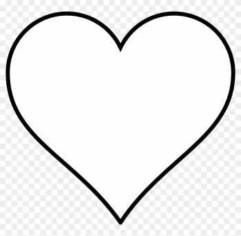 Black And White Heart Outline Clip Art - Heart Outline Clipart