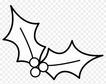 Black And White Holiday Clip Art - Holly Black And White Black And White Holiday Clip Art - Holly Black And White