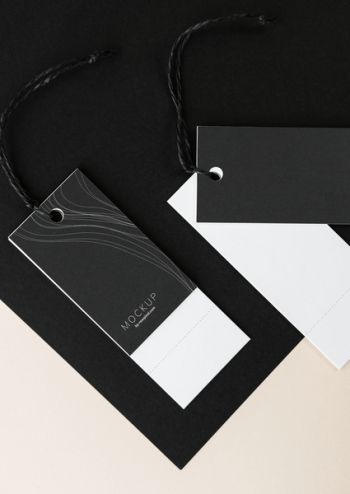 Black and White Mockup Product Tags Black and White Mockup Product Tags