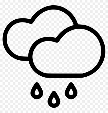 Black And White Pattern - Cloud And Rain Clipart Black And White