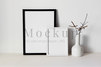 Black and White Photo Frame Mockups Black and White Photo Frame Mockups