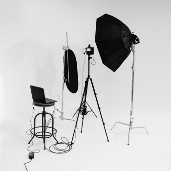 Black and White Photography Studio Setting Black and White Photography Studio Setting