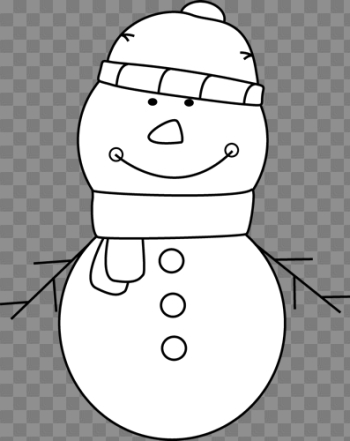 Black and White Snowman Clip Art - Black and White Snowman Image ...