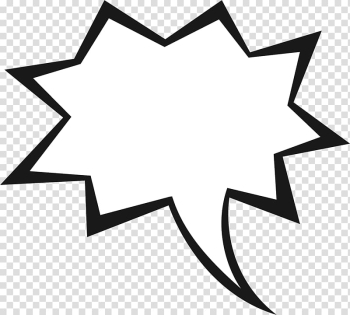 Black and white speech balloon, Pop art Speech balloon Comics , POP ART transparent background PNG clipart