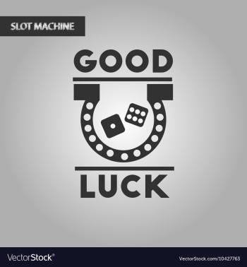 Black and white style good luck logo vector image Black and white style good luck logo vector image