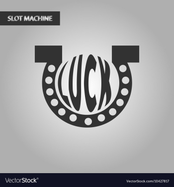 Black and white style good luck logo vector image Black and white style good luck logo vector image