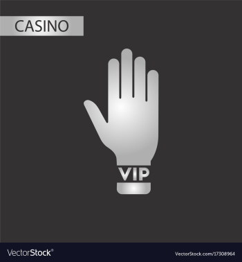 Black and white style hand vip vector image Black and white style hand vip vector image