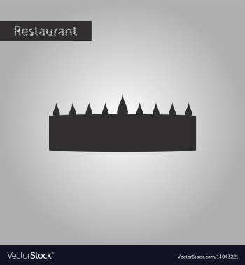 Black and white style icon apple pie vector image