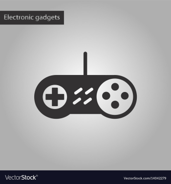Black and white style icon game joystick vector image Black and white style icon game joystick vector image