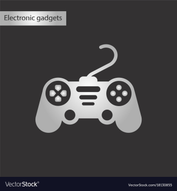 Black and white style icon game joystick vector image Black and white style icon game joystick vector image