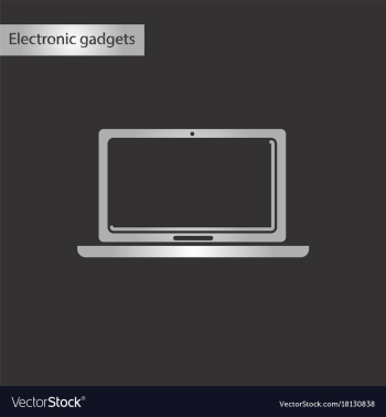 Black and white style icon laptop vector image Black and white style icon laptop vector image