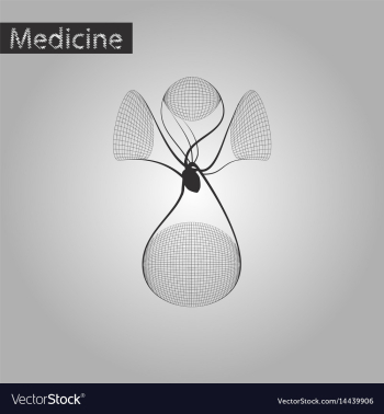 Black and white style icon of circulatory system vector image Black and white style icon of circulatory system vector image