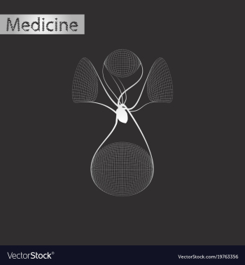 Black and white style icon of circulatory system vector image Black and white style icon of circulatory system vector image