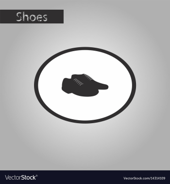 Black and white style icon pair of mens shoes vector image Black and white style icon pair of mens shoes vector image