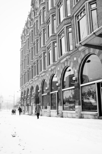 Black And White Winter Downtown Black And White Winter Downtown