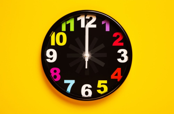 Black and Yellow Analog Clock Black and Yellow Analog Clock
