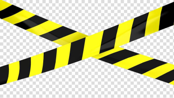 Black and yellow caution line, Adhesive tape Barricade tape , Hand painted yellow warning belt transparent background PNG clipart