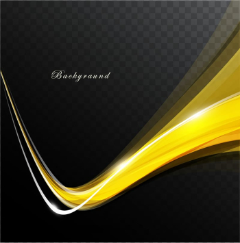 Black and yellow wave illustration, Yellow Light Euclidean Radiation Curve, Yellow Wave Curve Background transparent background PNG clipart