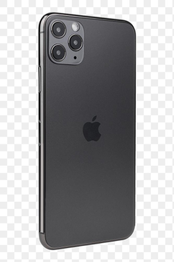 Black Apple iPhone 11 Pro Max png phone rear view. SEPTEMBER 14, 2020 - BANGKOK, THAILAND