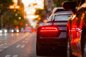black Audi R8 parked beside road black Audi R8 parked beside road