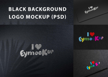 Black Background Logo Mockup (PSD) Black Background Logo Mockup (PSD)