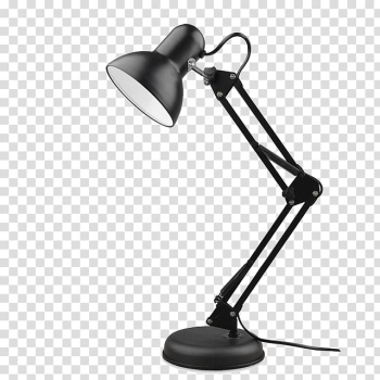 Black balanced-arm table lamp illustration, Table Electric light Lamp Lighting, table lamp transparent background PNG clipart