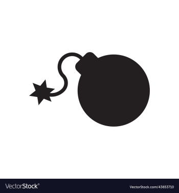 black bomb with lit fuse solid icon black bomb with lit fuse solid icon