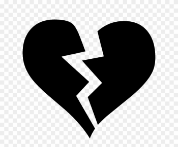 Black Broken Heart Symbol Black Broken Heart Symbol