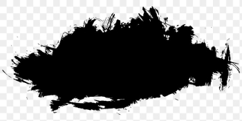 Black brush ink banner png sticker Black brush ink banner png sticker