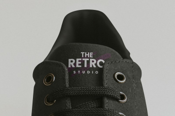 Black canvas sneaker shoes label | Free PSD Mockup - rawpixel Black canvas sneaker shoes label | Free PSD Mockup - rawpixel