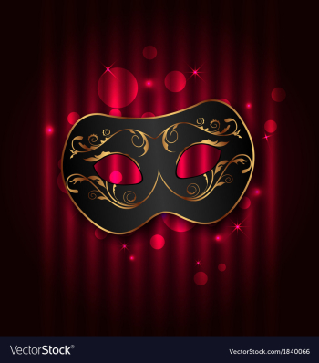 Black carnival ornate mask on glowing background vector image Black carnival ornate mask on glowing background vector image