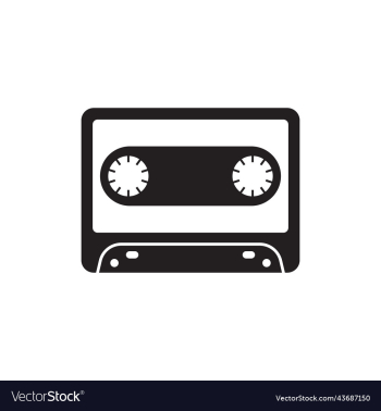 black cassette solid icon black cassette solid icon