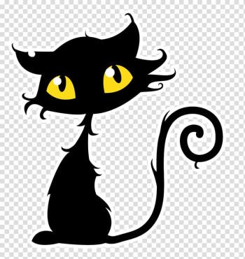 Black cat , Black cat Kitten Halloween , Halloween Black Cat transparent background PNG clipart