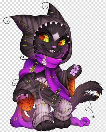 Black cat Costume Halloween Fennec fox, Cat transparent background PNG clipart