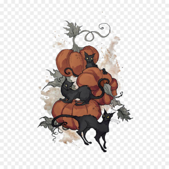 Black cat Halloween Kitten Witch - Halloween Black cat Halloween Kitten Witch - Halloween