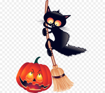 Black cat Kitten Halloween Clip art - Creative black cat Black cat Kitten Halloween Clip art - Creative black cat