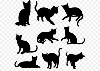 Black cat Kitten Silhouette - Cute cat silhouettes Black cat Kitten Silhouette - Cute cat silhouettes