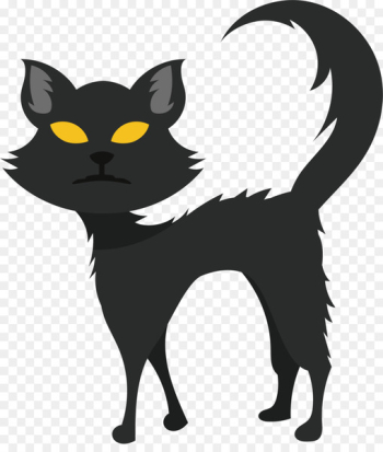 Black cat Kitten Whiskers Domestic short-haired cat - Horrible black cat 