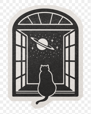 Black cat png window sticker, | Free PNG - rawpixel