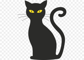 Black cat Silhouette Clip art Image - Cat 