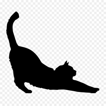 Black cat Silhouette Kitten Clip art - cat vector 