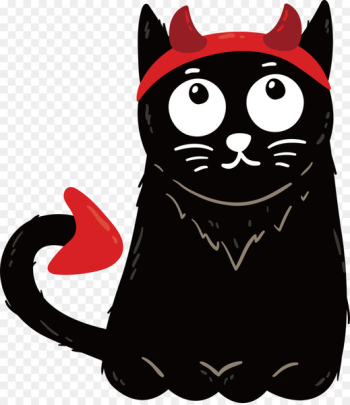 Black cat Whiskers Devil - Devil horn black cat Black cat Whiskers Devil - Devil horn black cat