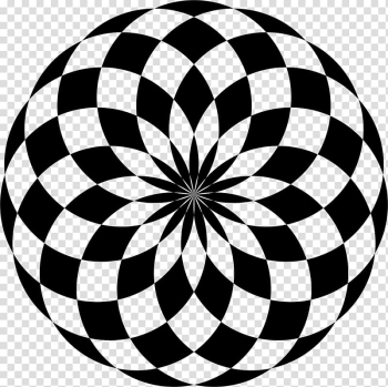Black Circle Black and white Abstract art , circle abstract transparent background PNG clipart